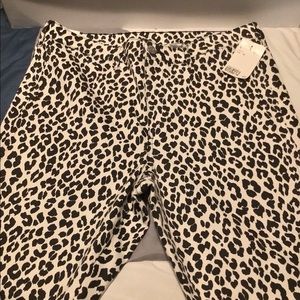 Leopard print jeans